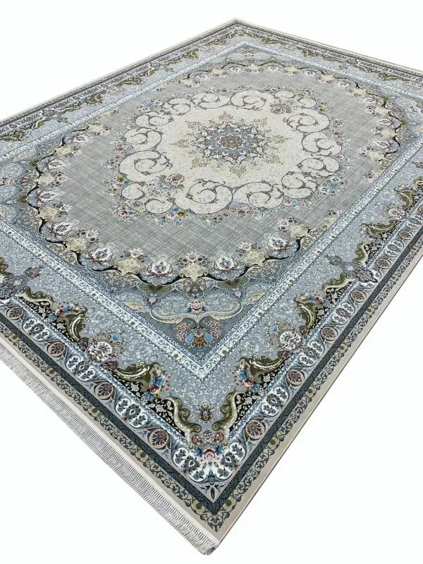 فرش طرح تندیس 1500 شانه تراکم 4500 کد 95F3105501 رنگ صدفی