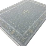 فرش طرح اسلیمی 1500 شانه تراکم 4500 کد 95F3105503 رنگ طوسی