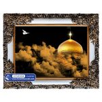 تابلو فرش گنبد امام رضا در شب کد 201054 افقی