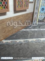 فرش سجاده ای تشریفاتی حاشیه گل رنگ گردویی 700 شانه کد 1045 - فرش سجاده ای فرشخونه