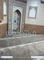 فرش سجاده ای تشریفاتی حاشیه گل رنگ گردویی 700 شانه کد 1045 - فرش سجاده ای فرشخونه