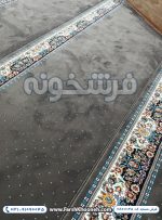 فرش سجاده ای تشریفاتی حاشیه گل رنگ گردویی 700 شانه کد 1045 - فرش سجاده ای فرشخونه