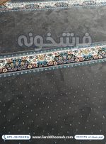 فرش سجاده ای تشریفاتی حاشیه گل رنگ گردویی 700 شانه کد 1045 - فرش سجاده ای فرشخونه