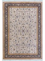 فرش افشان کرم حاشیه سرمه ای 1200 شانه غیر برجسته کد 12820