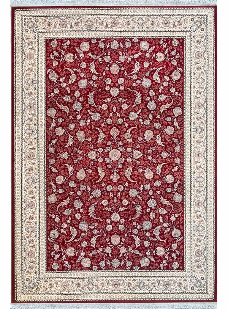 فرش افشان 1200 شانه غیر برجسته کد 12820 لاکی حاشیه کرم