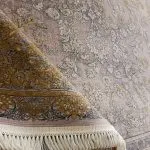 فرش وینتیج طلاکوب طرح بهرنگ دودی 1200 شانه کد 2102400 - فرشخونه