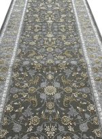 فرش کناره طلاکوب طرح نگین برجسته سیلور 1200 شانه کد 201231