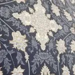 فرش افشان طرح درباری دودی 700 شانه تراکم 2550 کد 701160 - فرشخونه