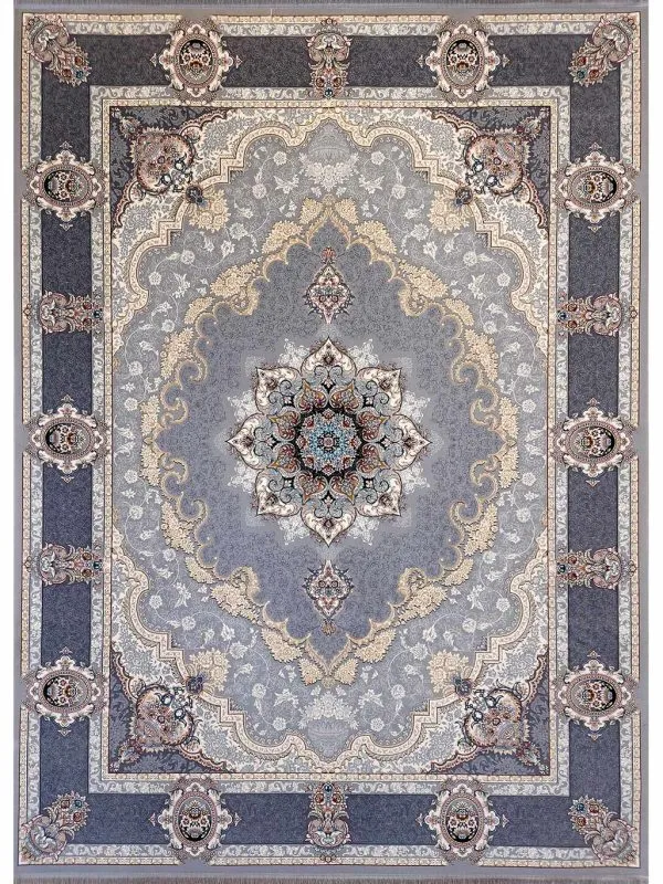 فرش طرح کرشمه نقره ای 700 شانه تراکم 2550 کد 7101402 - فرشخونه