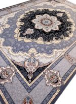فرش طرح کرشمه دودی 700 شانه تراکم 2550 کد 7101402 - فرشخونه