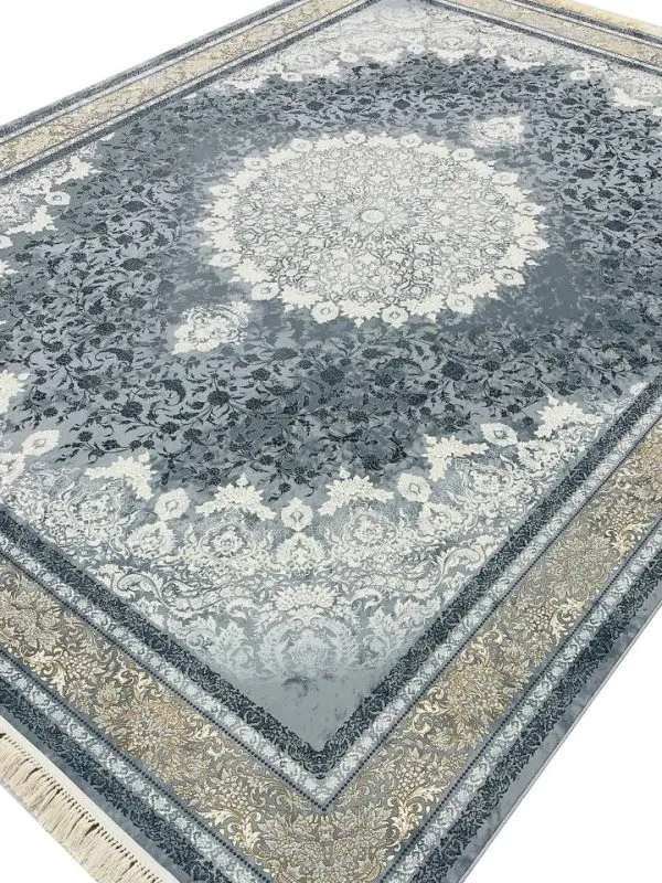 فرش طرح نگار طوسی 1200 شانه تراکم 3600 کد 2205602 - فرشخونه