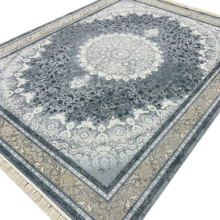 فرش طرح نگار طوسی 1200 شانه تراکم 3600 کد 2205602 - فرشخونه