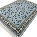 فرش قصر نقره ای گل دودی 1200 شانه تراکم 3600 کد 2205603 - فرشخونه