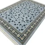 فرش قصر نقره ای گل دودی 1200 شانه تراکم 3600 کد 2205603 - فرشخونه