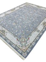 فرش افشان طرح گلسا رنگ دلفینی 1700 شانه تراکم 5100 کد 95F8101703 - فرشخونه