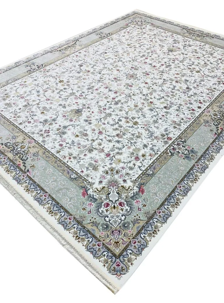 فرش افشان طرح گلسا رنگ کرم 1700 شانه تراکم 5100 کد 95F8101703 - فرشخونه