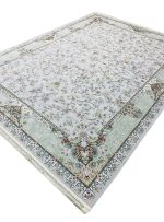 فرش افشان طرح گلسا رنگ نقره ای سیلور 1700 شانه تراکم 5100 کد 95F8101703 - فرشخونه