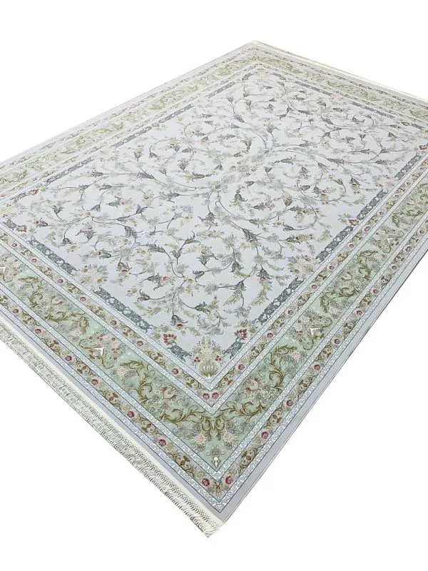 فرش افشان طرح بهاران رنگ سیلور 1700 شانه 5100 کد 8101705 - فرشخونه