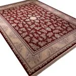 فرش افشان گل ریز سبک قم روناسی برجسته 1200 شانه کد 2101208 - فرشخونه