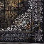 فرش وینتیج هالیدی طرح هما رنگ زغالی 700 شانه 2550 کد 720109 - فرشخونه