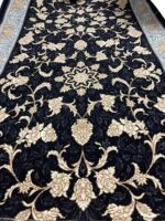فرش کناره طرح نگار سرمه ای 700 شانه تراکم 2100 کد 34K7101091 - Image 2