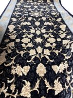 فرش کناره طرح نگار سرمه ای 700 شانه تراکم 2100 کد 34K7101091 - فرشخونه