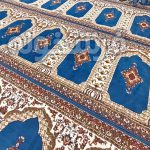 فرش مسجد طرح محرابی 440 شانه آبی کد 40589 - فرشخونه