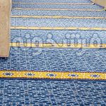 فرش سجاده ای تشریفات طرح مشبک آبی 440 شانه کد 40591
