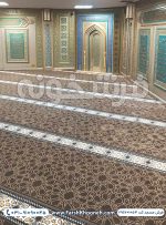 فرش تشریفات سجاده ای طرح رمضان رنگ گردویی کد 701053 - فرش سجاده ای فرشخونه