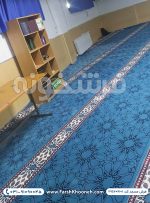 فرش تشریفات سجاده ای طرح مارال رنگ آبی کد 702101 - فرش سجاده ای فرشخونه