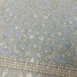 فرش افشان طرح گلوریا نقره ای 1200 شانه تراکم 3600 برجسته کد 2105313 - فرشخونه