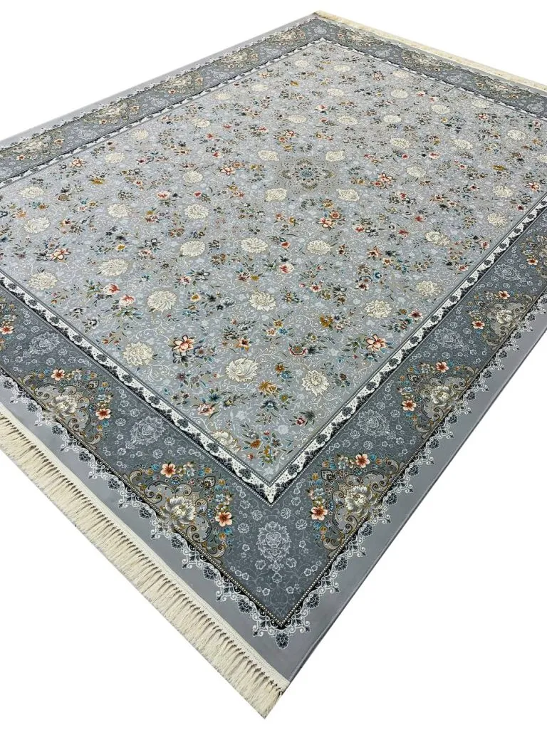 فرش افشان طرح آوا 1200 شانه تراکم 3600 کد 2205606 نقره ای