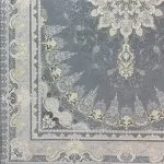 فرش طرح شمس طوسی طلاکوب 1500 شانه تراکم 4500 کد 3105507 - فرشخونه
