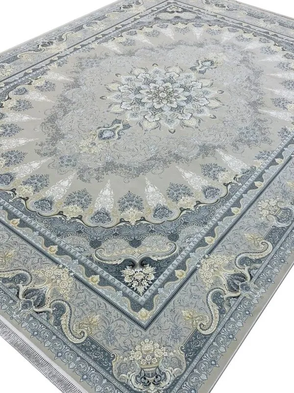فرش طرح شمس صدفی طلاکوب 1500 شانه تراکم 4500 کد 3105507 - فرشخونه