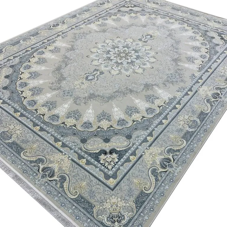 فرش طرح شمس صدفی طلاکوب 1500 شانه تراکم 4500 کد 3105507 - فرشخونه