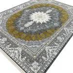 فرش طرح شمس وینتیج زغالی 1500 شانه تراکم 4500 کد 3105508 - فرشخونه