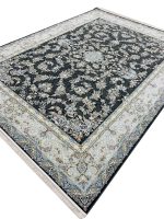 فرش افشان طرح شهرزاد رنگ زغالی 1500 شانه تراکم 4500 کد 3105510 - فرشخونه