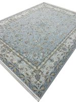 فرش افشان طرح شهرزاد رنگ نقره ای 1500 شانه تراکم 4500 کد 3105510 - فرشخونه