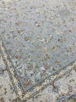 فرش افشان طرح شهرزاد رنگ نقره ای 1500 شانه تراکم 4500 کد 3105510 - فرشخونه