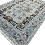 فرش خشتی طرح همایون رنگ نقره ای 1500 شانه تراکم 4500 کد 3105511 - فرشخونه