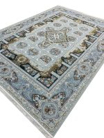 فرش خشتی طرح همایون رنگ نقره ای 1500 شانه تراکم 4500 کد 3105511 - فرشخونه