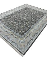 فرش افشان طرح روژان 1500 شانه تراکم 4500 کد 3105512 زغالی