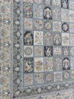 فرش خشتی طرح ارسباران رنگ طوسی 1500 شانه تراکم 4500 کد 3105514 - فرشخونه