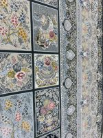 فرش خشتی طرح ارسباران رنگ زغالی 1500 شانه تراکم 4500 کد 3105514 - فرشخونه