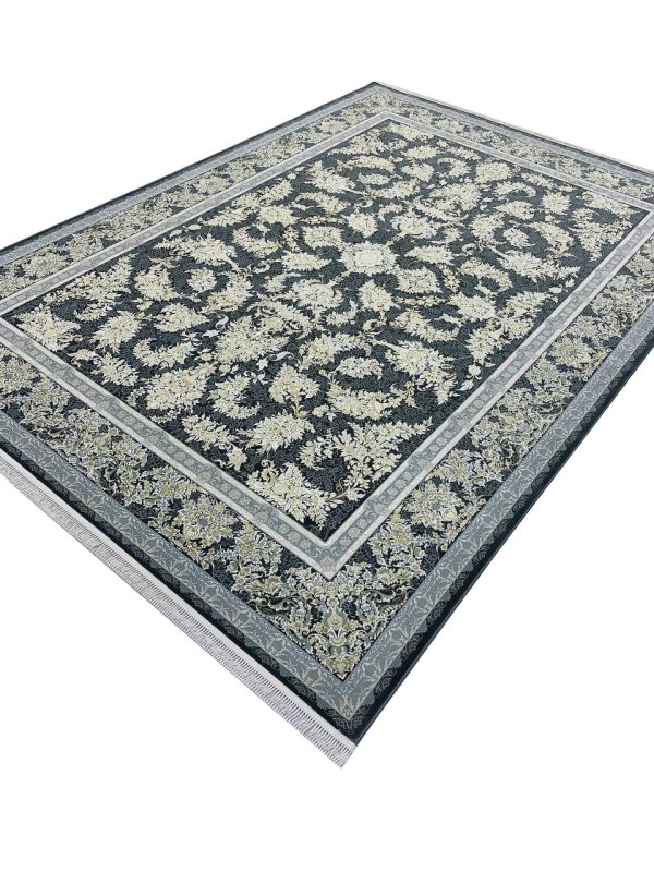 فرش افشان طرح زرافشان زغالی 1500 شانه تراکم 4500 کد 3105515 - فرشخونه
