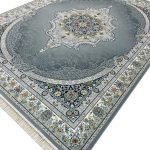 فرش وینتیج طرح فاخر 700 شانه تراکم 2550 کد 95F7105906 طوسی
