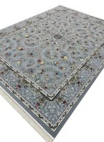 فرش افشان طرح گل آرا 700 شانه تراکم 2550 کد 95F7105908 طوسی