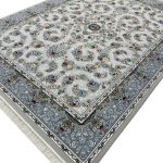 فرش افشان طرح گل آرا 700 شانه تراکم 2550 کد 95F7105908 نقره ای