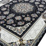 فرش طرح پناه 700 شانه تراکم 2550 کد 95F7105909 سرمه ای