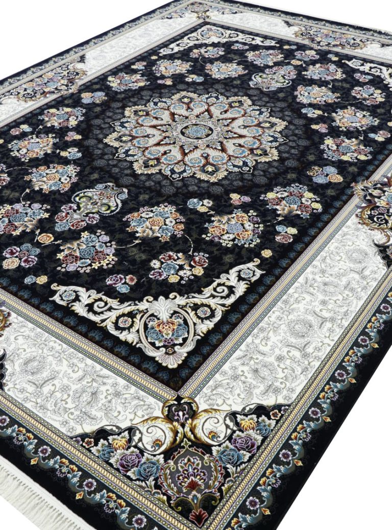 فرش طرح پناه 700 شانه تراکم 2550 کد 95F7105909 سرمه ای